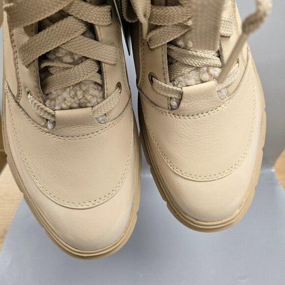 SOREL Caribou X Cozy Lace Up Boot Bleached Ceramic Oatmeal Beige Size 8.5 - Picture 12 of 15
